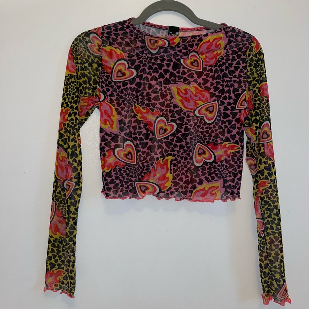 Mesh multicolor long sleeve from Dolls Kill